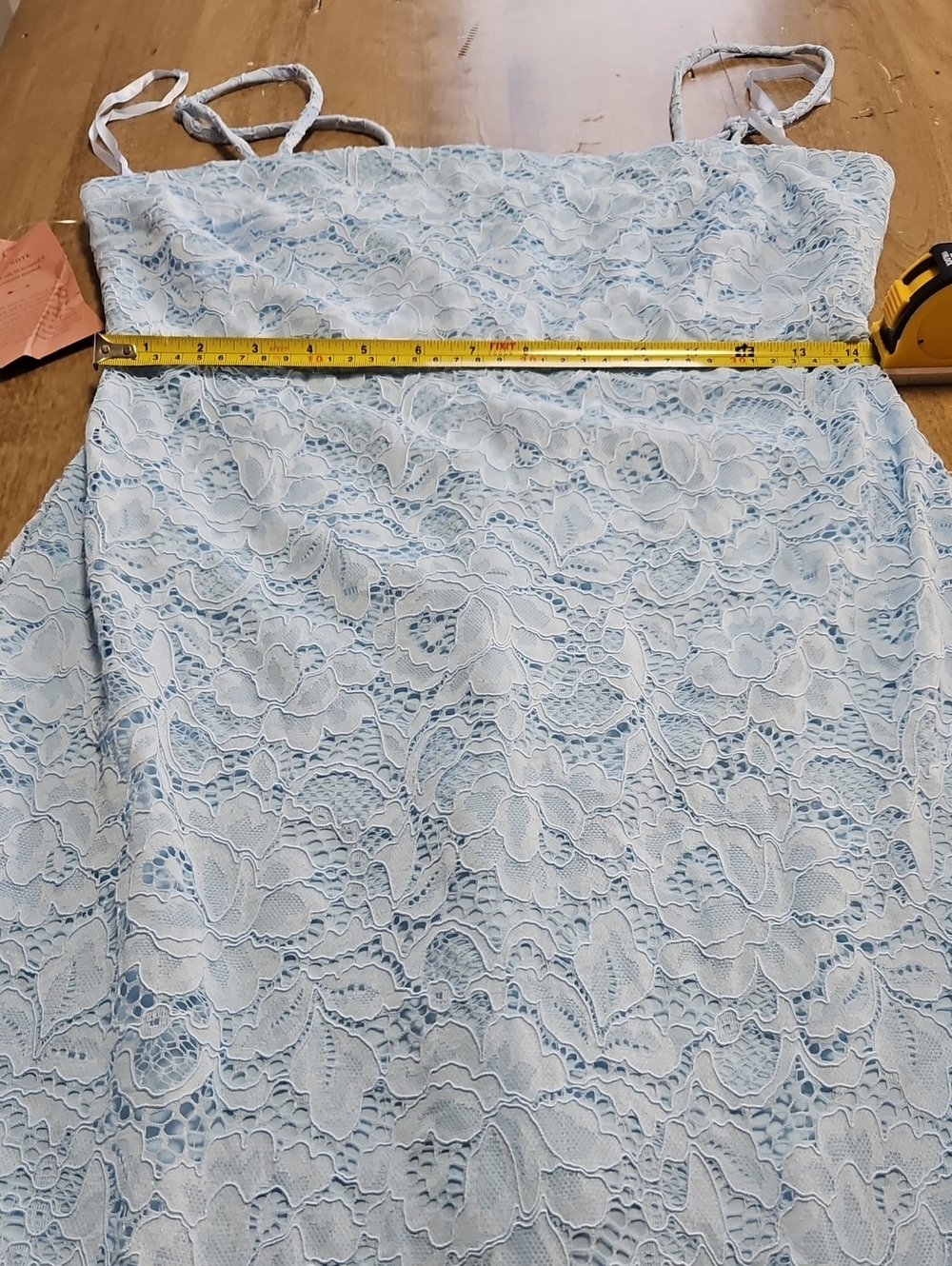 BHLDN Anthropologie Maria Lace Midi Dress Light Blue Size M - Picture 7 of 14
